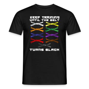 Karate Schwarzer Gürtel Geschenk - Männer T-Shirt - Schwarz - Vorne - AI Model Male 178 light (178cm)
