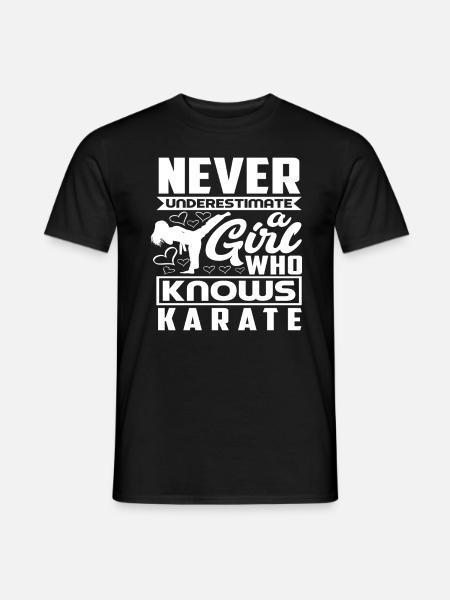 Karate Mädchen Geschenk - Männer T-Shirt - Schwarz