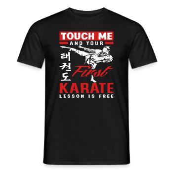 Karate Martial Artist Fighter - Men's T-Shirt - black - Front - AI Model Male 178 light (178cm)
