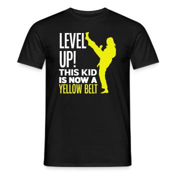 Karaté Ceinture Jaune Enfant - T-shirt homme - noir - Devant - AI Model Male 178 light (178cm)