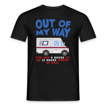 Postbeamte Briefzusteller Paketzusteller - Männer T-Shirt - Schwarz - Vorne - AI Model Male 178 light (178cm)