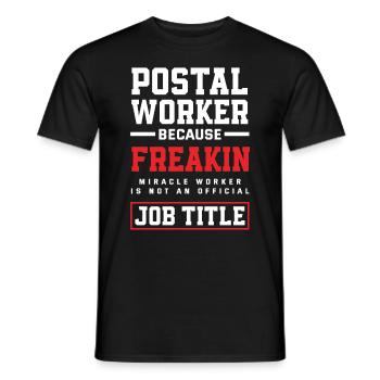 Postal clerk Profession Job - Men's T-Shirt - black - Front - AI Model Male 178 light (178cm)