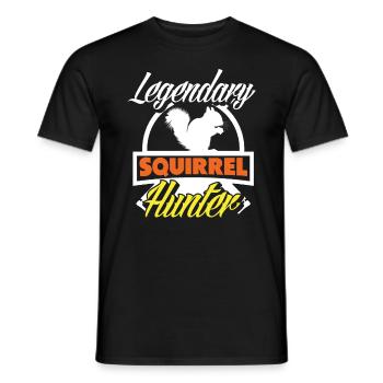 Squirrel Hunter - Men's T-Shirt - black - Front - AI Model Male 178 light (178cm)