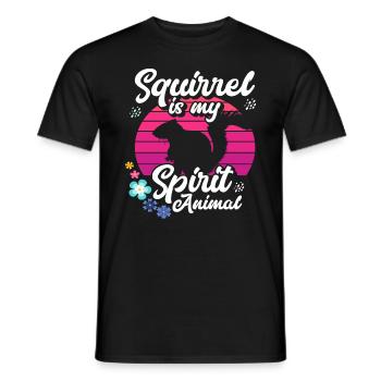 Squirrel Animal Favorite Animal - Men's T-Shirt - black - Front - AI Model Male 178 light (178cm)
