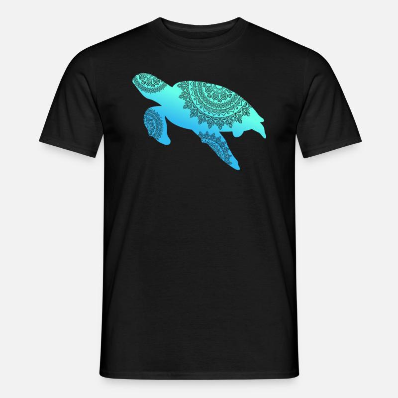 Schildkröte Boho - Männer T-Shirt - Schwarz