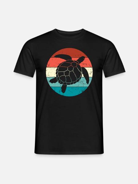 Retro Turtle - Men's T-Shirt - black