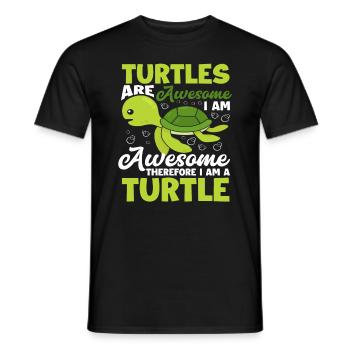 Schildkröte Lustiger Schildkröten Spruch - Männer T-Shirt - Schwarz - Vorne - AI Model Male 178 light (178cm)