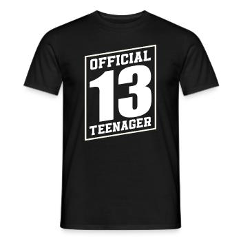 13th Birthday Boys Girls - Men's T-Shirt - black - Front - AI Model Male 178 light (178cm)