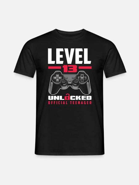 13th Birthday Gamer - Men's T-Shirt - black