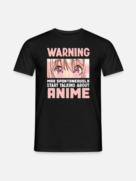 Warning Anime Hobby Passion Gift - Men's T-Shirt - black