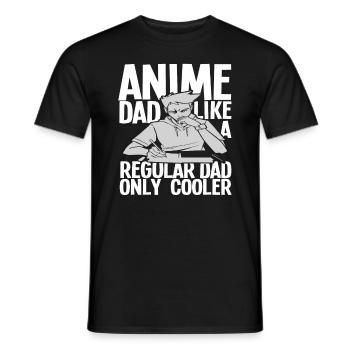 Anime Papa Father Gift - Men's T-Shirt - black - Front - AI Model Male 178 light (178cm)