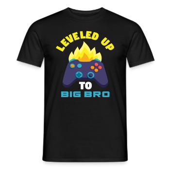 Siblings Brother Pregnancy Gaming - Men's T-Shirt - black - Front - AI Model Male 178 light (178cm)