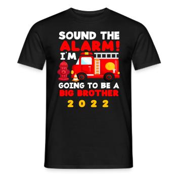 Pompiers Frère Progéniture 2022 - T-shirt homme - noir - Devant - AI Model Male 178 light (178cm)