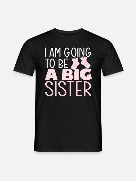 Ich Werde Eine Große Schwester - Männer T-Shirt - Schwarz