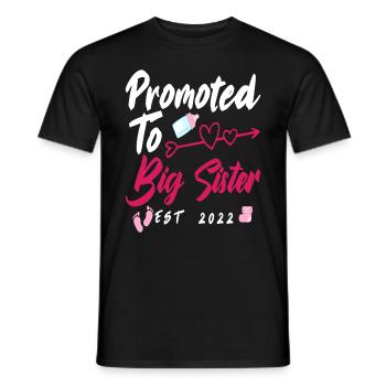 Cadeau de naissance de sœur grossesse 2022 - T-shirt homme - noir - Devant - AI Model Male 178 light (178cm)
