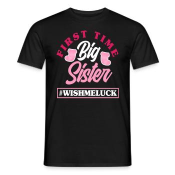 Girls Sister Siblings - Men's T-Shirt - black - Front - AI Model Male 178 light (178cm)