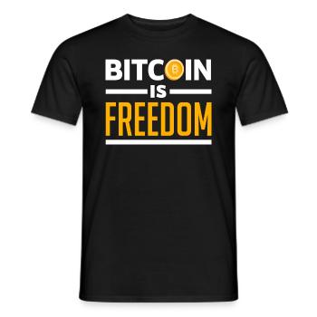Bitcoin Liberté Crypto - T-shirt homme - noir - Devant - AI Model Male 178 light (178cm)