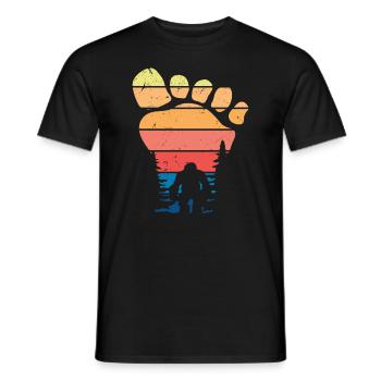 Bigfoot Footprint Cadeau Bigfoot Hunter - T-shirt homme - noir - Devant - AI Model Male 178 light (178cm)