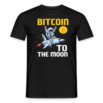 Bitcoin vers la Lune - T-shirt homme - noir - Devant - AI Model Male 178 light (178cm)