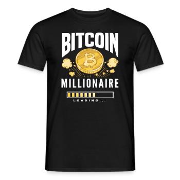 Bitcoin Millionaire Cadeau - T-shirt homme - noir - Devant - AI Model Male 178 light (178cm)