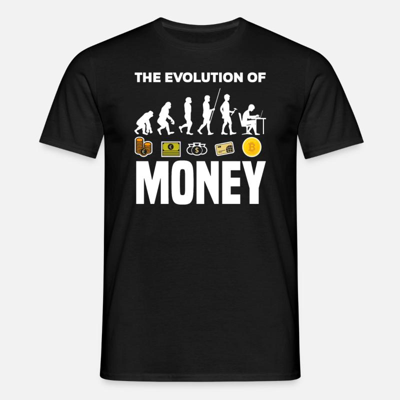 Bitcoin Geld Evolution - Männer T-Shirt - Schwarz