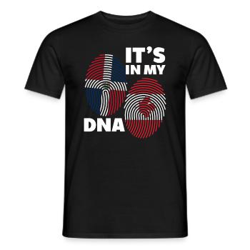 Drapeau du Canada, République dominicaine - T-shirt homme - noir - Devant - AI Model Male 178 light (178cm)