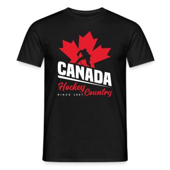 Hockey sur glace au Canada - T-shirt homme - noir - Devant - AI Model Male 178 light (178cm)