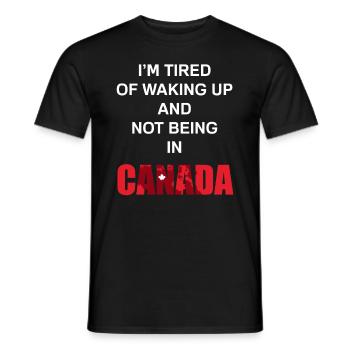Canada Holiday Country Love - Men's T-Shirt - black - Front - AI Model Male 178 light (178cm)