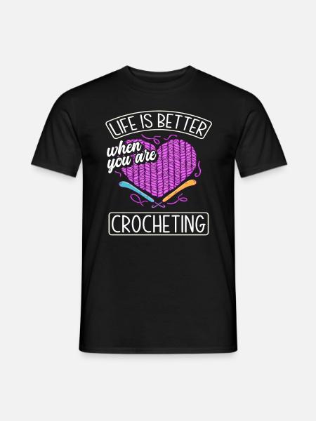 Crochet Hobby Passion - Men's T-Shirt - black