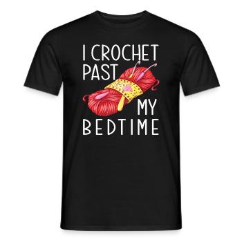 Crochet Passion Hobby Crocheter - Men's T-Shirt - black - Front - AI Model Male 178 light (178cm)