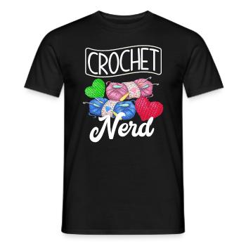 Funny crochet - Men's T-Shirt - black - Front - AI Model Male 178 light (178cm)