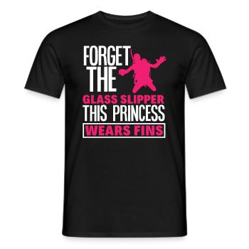 Diver Girl Woman - Men's T-Shirt - black - Front - AI Model Male 178 light (178cm)