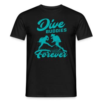 Diving Diver Friends Gift - Men's T-Shirt - black - Front - AI Model Male 178 light (178cm)