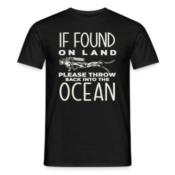 Diving Hobby Diving lovers - Men's T-Shirt - black - Front - AI Model Male 178 light (178cm)