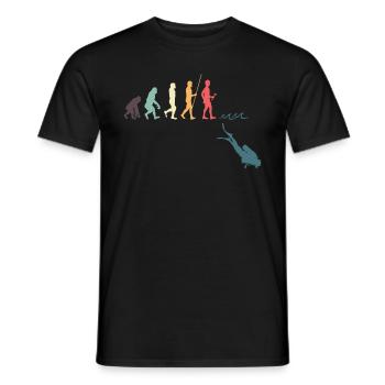 Évolution de la plongée - T-shirt homme - noir - Devant - AI Model Male 178 light (178cm)