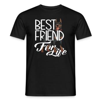 Dog Doberman Owner Friends - Men's T-Shirt - black - Front - AI Model Male 178 light (178cm)