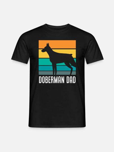 Doberman Dad - Men's T-Shirt - black