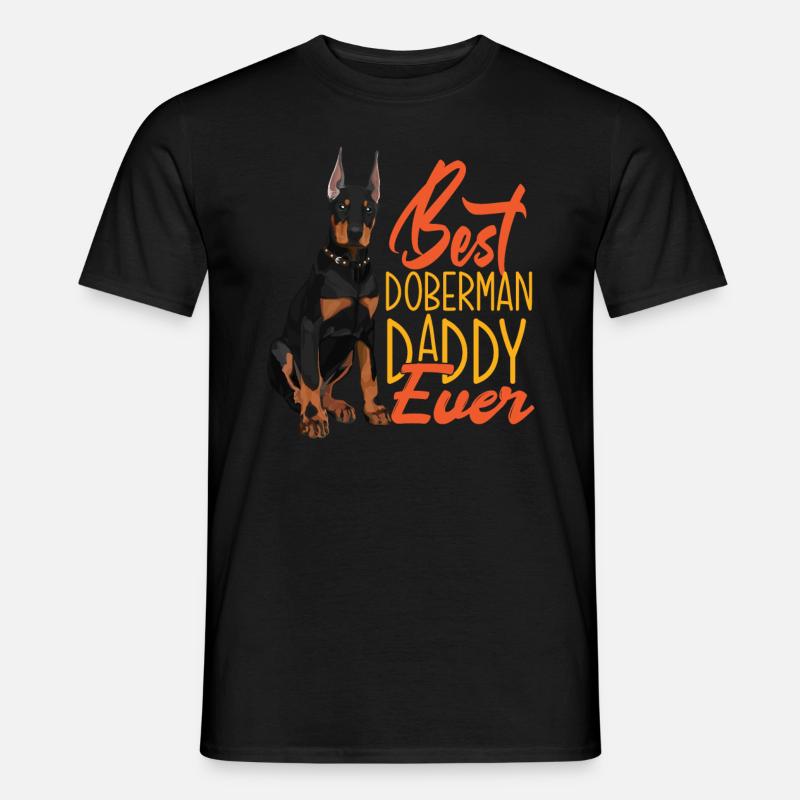Bester Dobermann Vater Papa - Männer T-Shirt - Schwarz