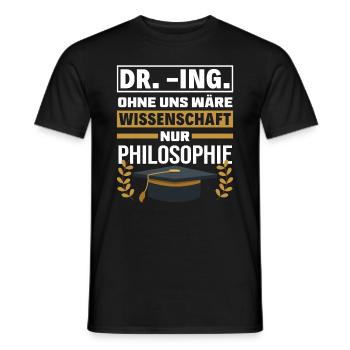 Doktortitel Ingenieur Geschenk - Männer T-Shirt - Schwarz - Vorne - AI Model Male 178 light (178cm)