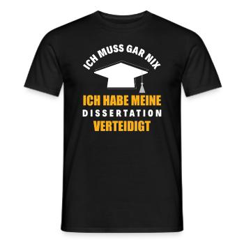 Doktortitel Dissertation Promotion Geschenk - Männer T-Shirt - Schwarz - Vorne - AI Model Male 178 light (178cm)
