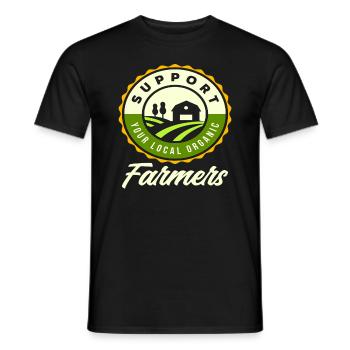 Agriculteur Agriculteur biologique local - T-shirt homme - noir - Devant - AI Model Male 178 light (178cm)