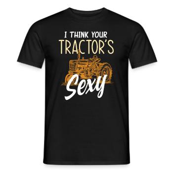 Farmer Tractor Lovers - Men's T-Shirt - black - Front - AI Model Male 178 light (178cm)