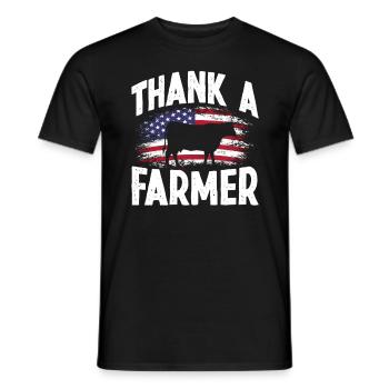 Cadeau agricole fermier pavillon des États-Unis - T-shirt homme - noir - Devant - AI Model Male 178 light (178cm)