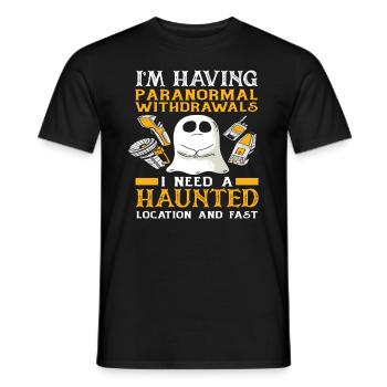 Geisterjagen Paranormal Spuken - Männer T-Shirt - Schwarz - Vorne - AI Model Male 178 light (178cm)