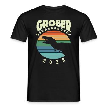 Dinosaurier Sohn Nachwuchs Bruder 2023 - Männer T-Shirt - Schwarz - Vorne - AI Model Male 178 light (178cm)
