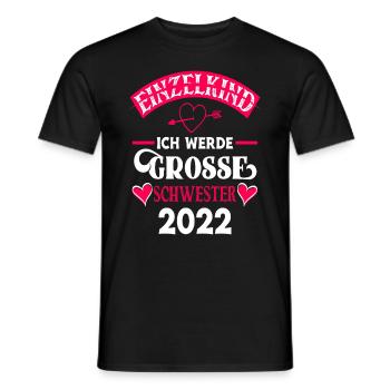 Ich Werde Große Schwester 2022 - Männer T-Shirt - Schwarz - Vorne - AI Model Male 178 light (178cm)