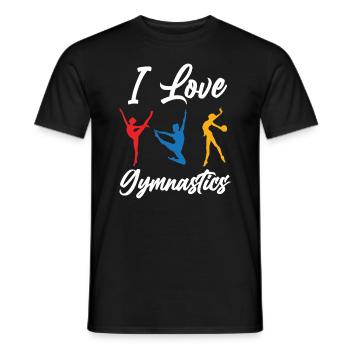 Ich Liebe Turnen - Männer T-Shirt - Schwarz - Vorne - AI Model Male 178 light (178cm)