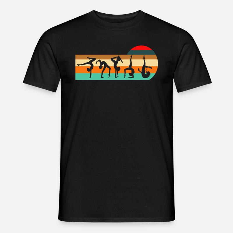 Retro Ginnastica Handstand Training Ginnastica - T-shirt uomo - nero
