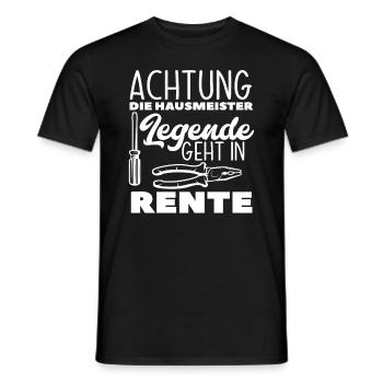 Hausmeister Legende Rente - Männer T-Shirt - Schwarz - Vorne - AI Model Male 178 light (178cm)