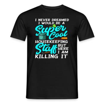 Femme de ménage Nettoyeur Femme de ménage Cadeau - T-shirt homme - noir - Devant - AI Model Male 178 light (178cm)
